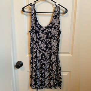 Floral Dress with Cut Out Back